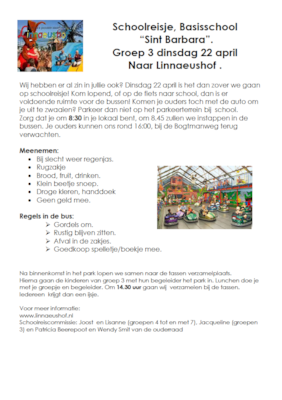 Schoolreisje Groep 3