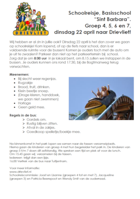 Schoolreisje Groep 4-7