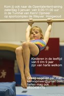 Noelle de Haan een leerling van de Barbara school staat model op de poster
