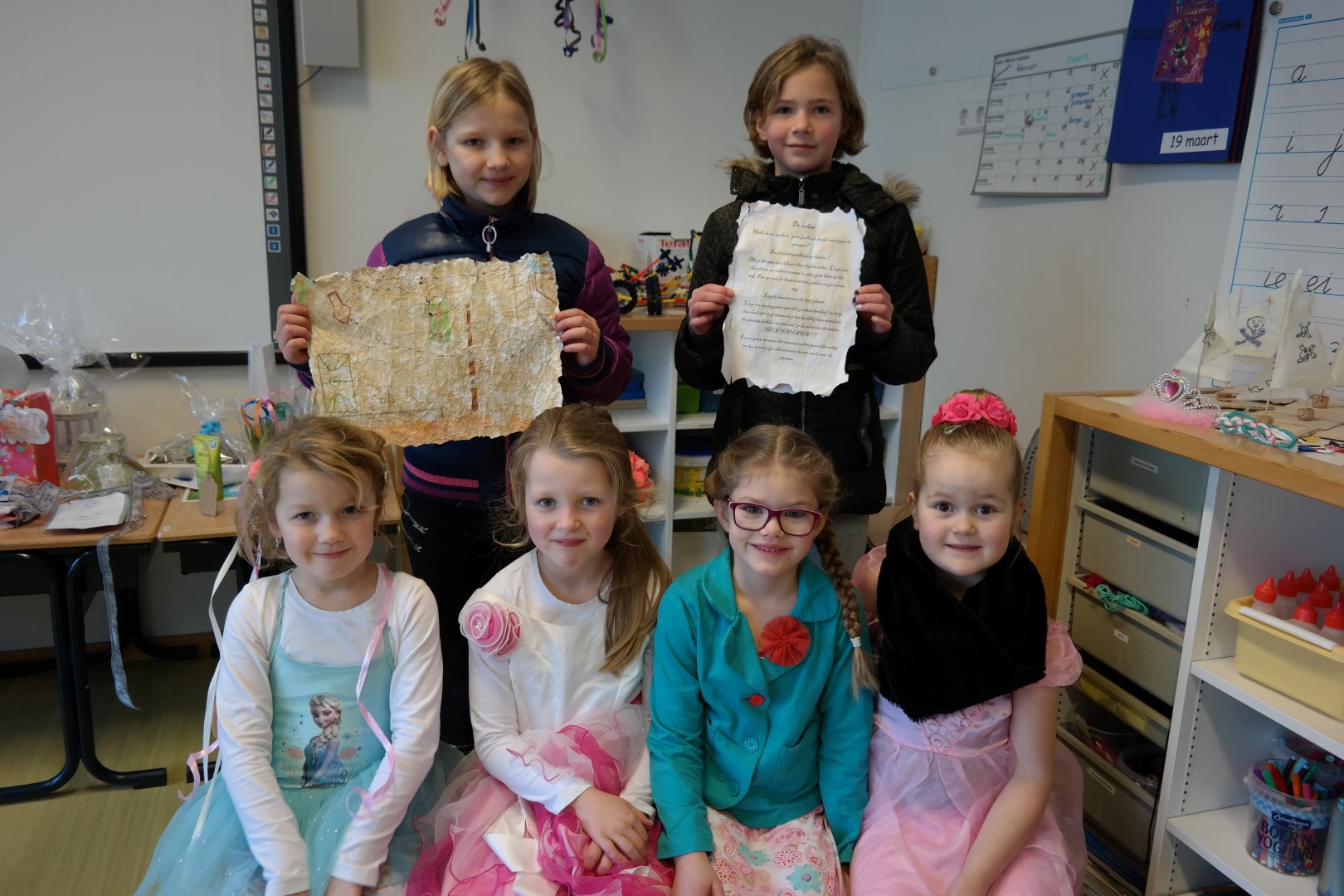 fantastische samenwerking groep 7 en groep 3b