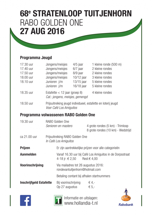 Stratenloop Tuitjenhorn 27 augustus 2016