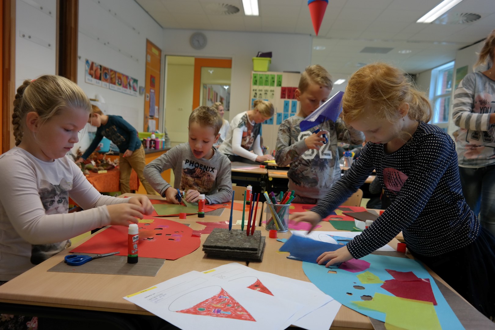 groepen 3 maken een lampion