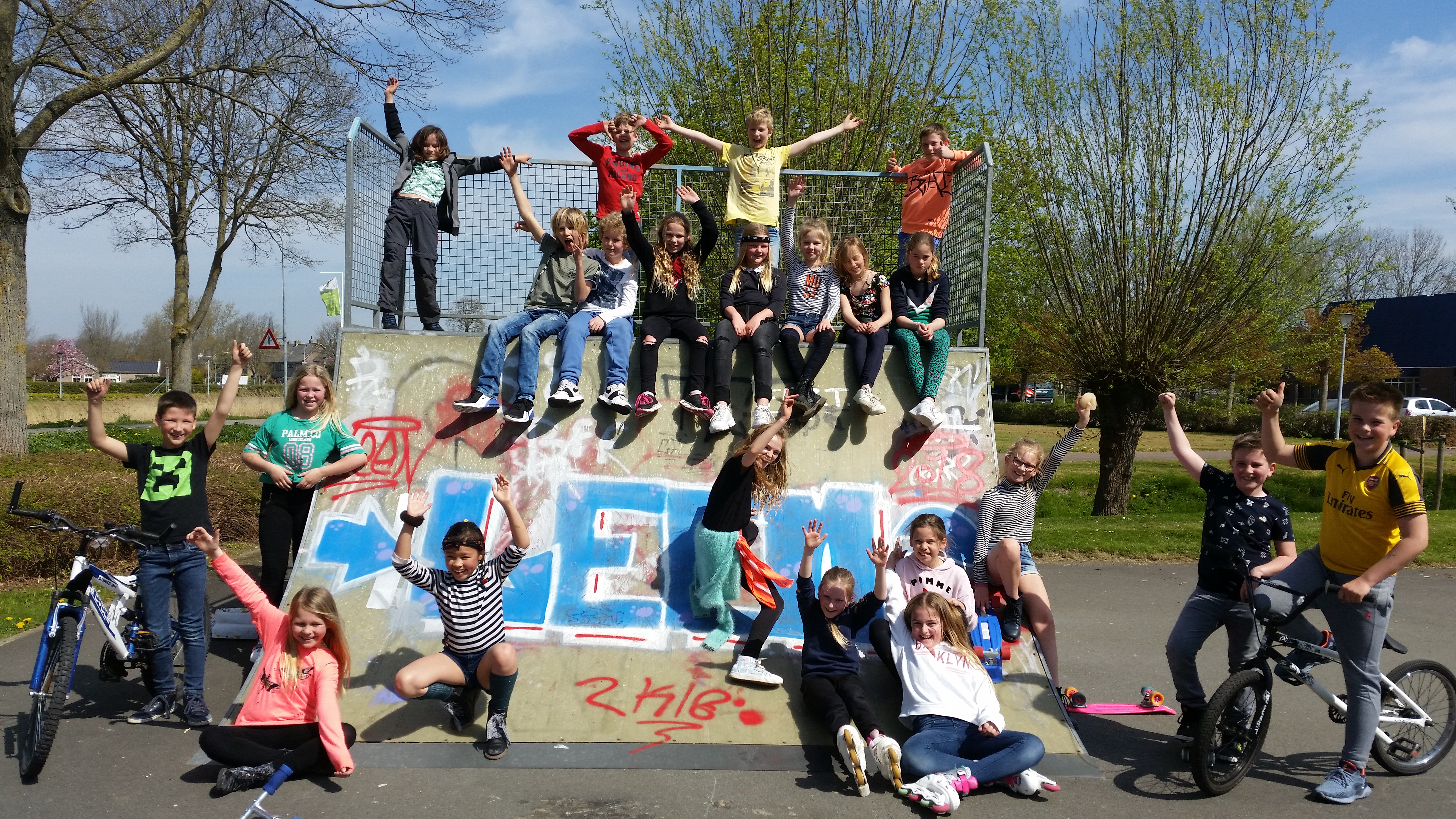 Skaten in het skatepark
